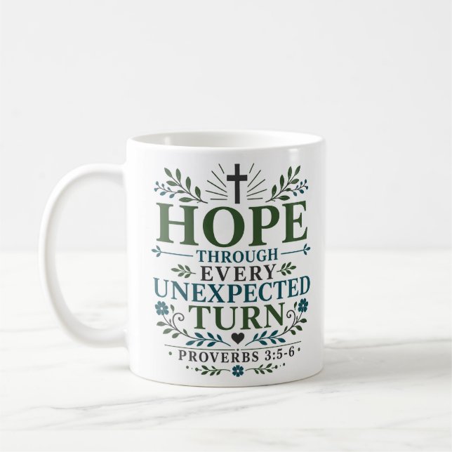 Mug Espoir à travers chaque tournant inattendu Boho ch (Gauche)
