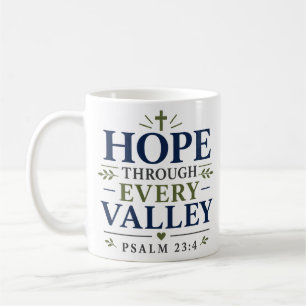 Mug Espoir à travers chaque vallée Art de verset bibli