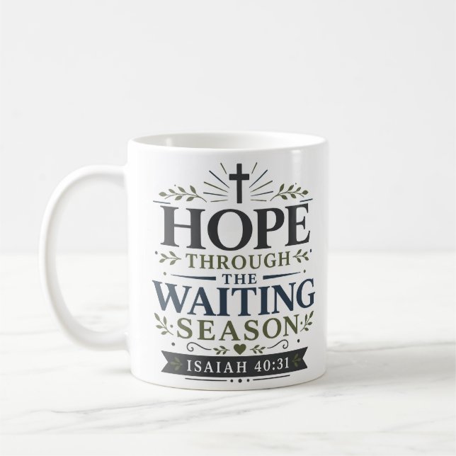 Mug Espoir à travers la citation du matin de la saison (Gauche)