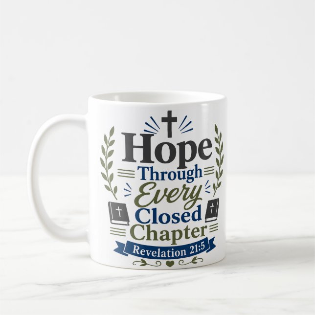 Mug Espoir à travers une citation de l'Écriture sur un (Gauche)