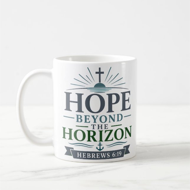 Mug Espoir au-delà de l'horizon Citation de dévotion s (Gauche)