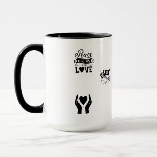 MUG ESPOIR DEUX TONS BLANC NOIR CÉRAMIQUE GORGÉE DE PA