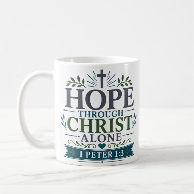 Mug Espoir par Christ seul Dévo­tion scripturaire (Gauche)