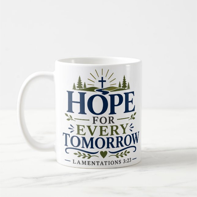 Mug Espoir pour chaque citation de dévotion du matin d (Gauche)