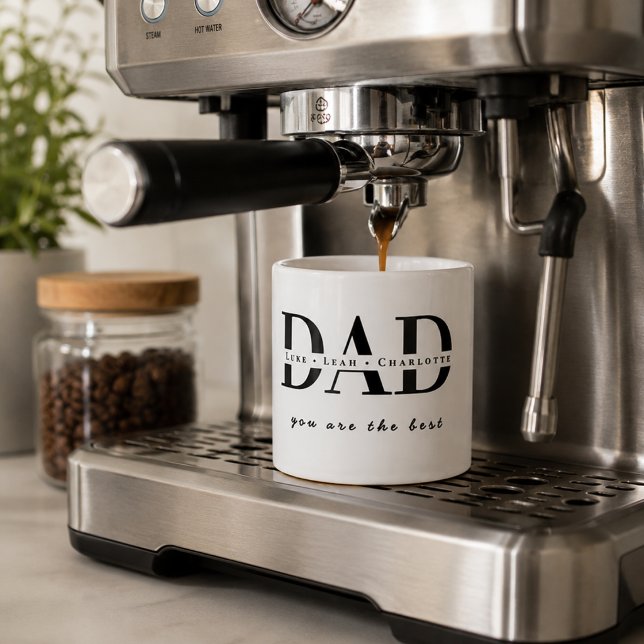 Mug espresso moderne personnalisé PAPA (Créateur téléchargé)
