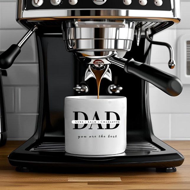 Mug espresso moderne personnalisé PAPA (Créateur téléchargé)