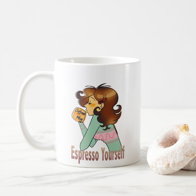 Mug Espresso Yourself Cute Conception Café (Avec donut)