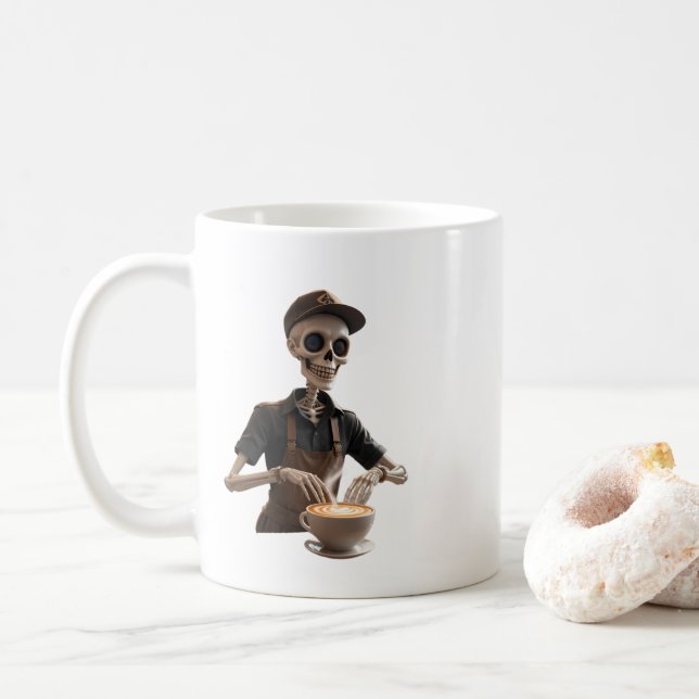 Mug Espresso Yourself - Skeleton Coffee Shop Vibes (Avec donut)