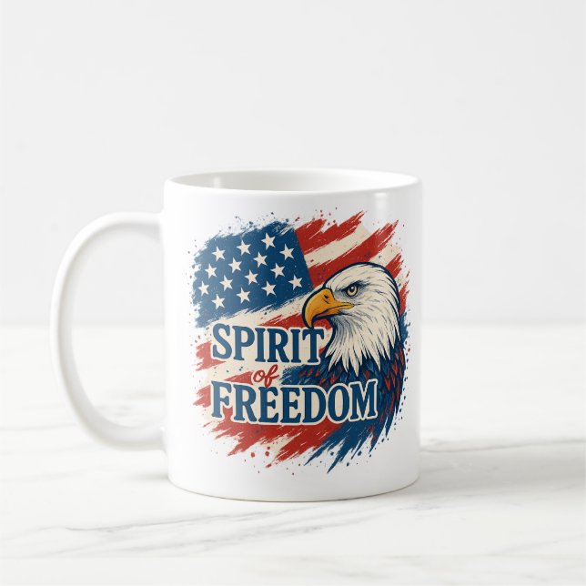 Mug Esprit de liberté américaine – Conception pour le  (Gauche)