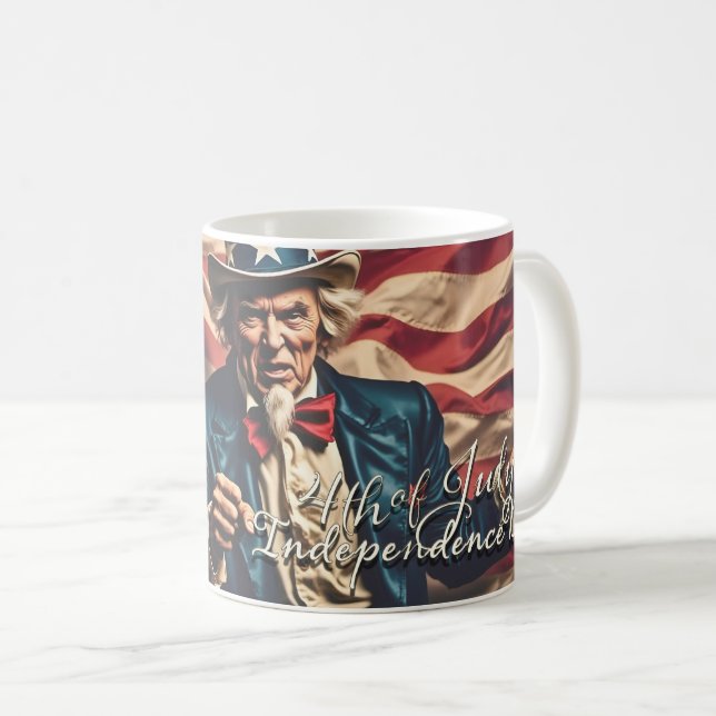 Mug Esprit de liberté en rouge, blanc et bleu (Devant droit)