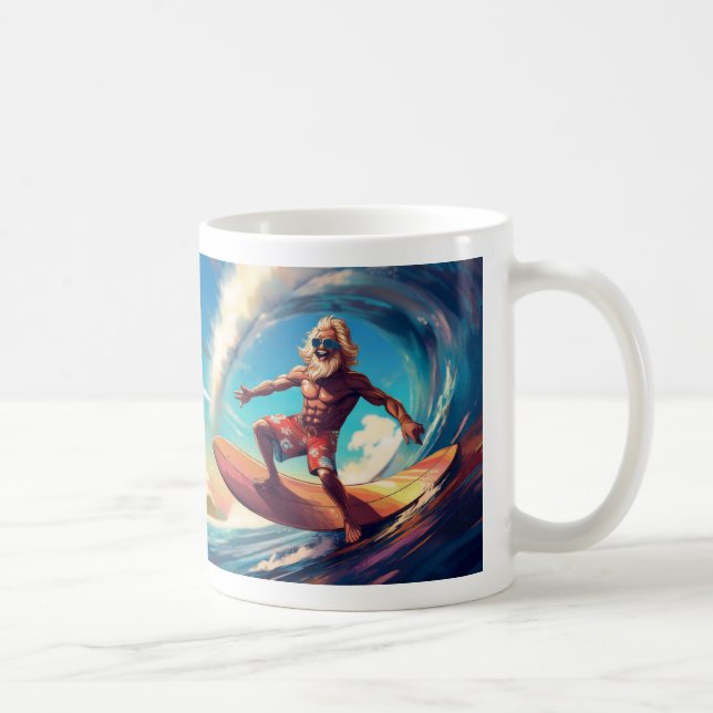 Mug Esprit de surf intemporel : Senior Wave Rider (Droite)