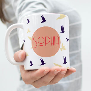 Mug Esprit libre Boug d'oiseaux personnalisée