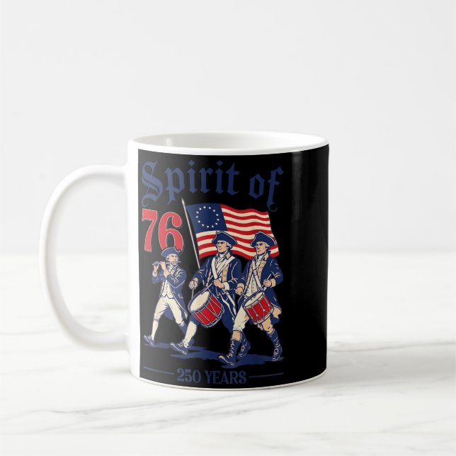 Mug Esprit Rétro De 76 250 Ans Semiquincentennial (Gauche)