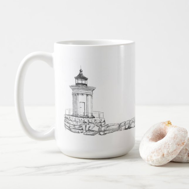 Mug Esquisse de lumière de bogue (Avec donut)