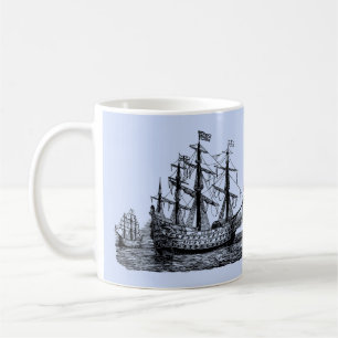 Mug Esquisse de navire à voile géant