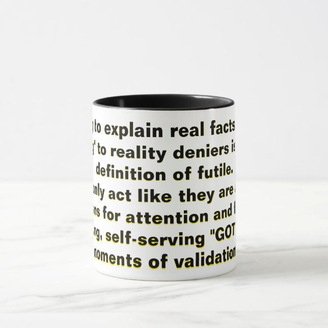 Mug Essayer d'expliquer des faits réels, "man-splainin (Centre)