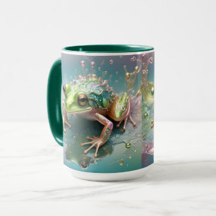 Mug "Essence d'émeraude : Grenouille verte dans l'art 
