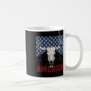 Mug Est 1776 Crâne de vache 4 juillet drôle