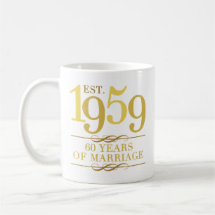 Mug Est. 60e anniversaire du Mariage 1959