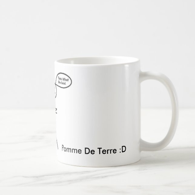 Mug EST CE CE QU'ELLE A DIT, Pomme De Terre : D (Droite)