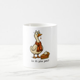 Mug Est-ce déjà de la tarte ? Dessin de Goose pour Tha