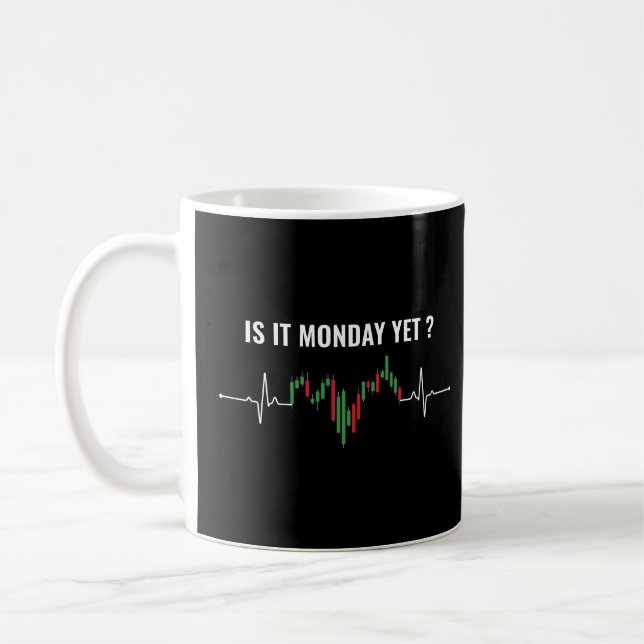 Mug Est-ce lundi mais amusant négociant Stock de march (Gauche)