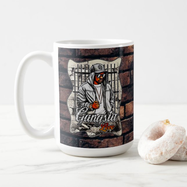 Mug Estampa Hip Hop - Gangsta Love - Caneca (Avec donut)