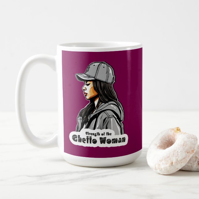 Mug Estampa Hip Hop - Strength of Woman - Caneca (Avec donut)