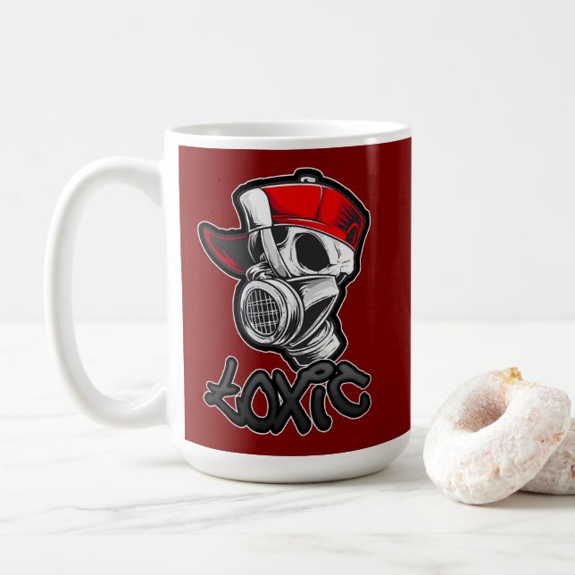 Mug Estampa Hip Hop - Toxic Skull - Caneca (Avec donut)