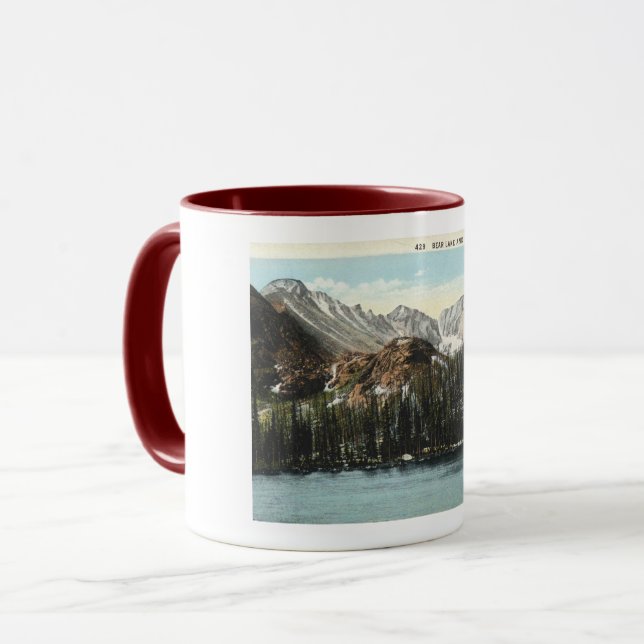 Mug Estes Park, Colorado, Bear Lake, Long's Peak (Devant gauche)