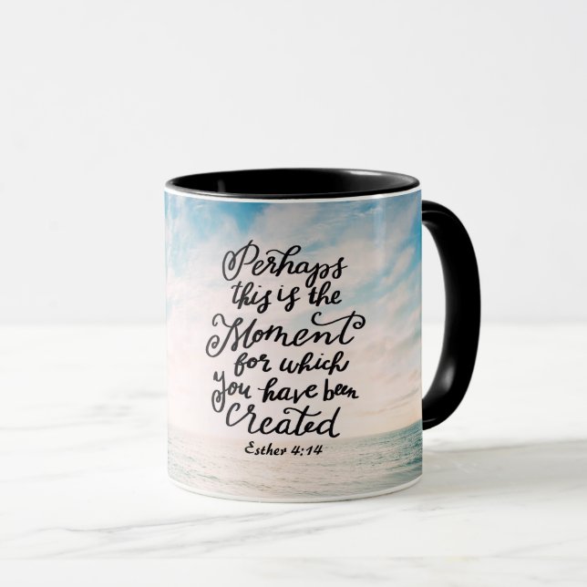 Mug Esther 4:14 Moment pour lequel vous avez été créé (Devant droit)