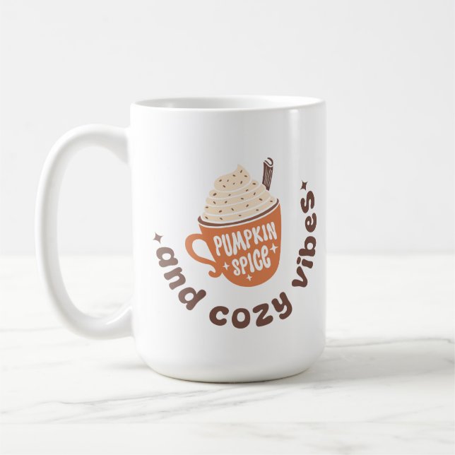 Mug Esthétique d'automne Épices de citrouille et ambia (Gauche)