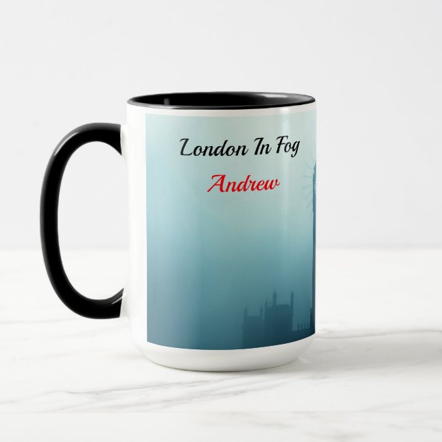 Mug Esthétique néo-déco de Londres Brouillard Vintage (Gauche)