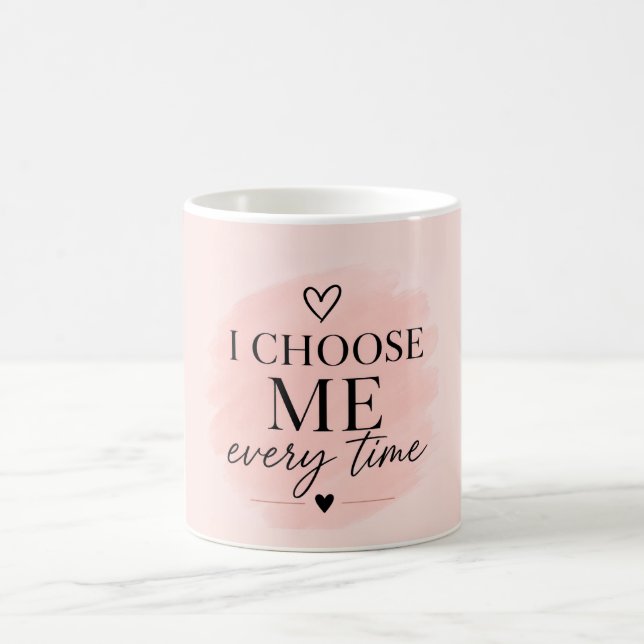 Mug Esthétique Rose Tendre d'Amour Propre (Centre)