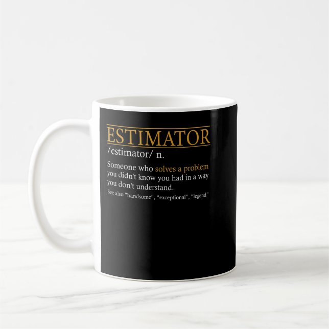 Mug Estimateur Estimation des calculs Emplois ESTIMATE (Gauche)