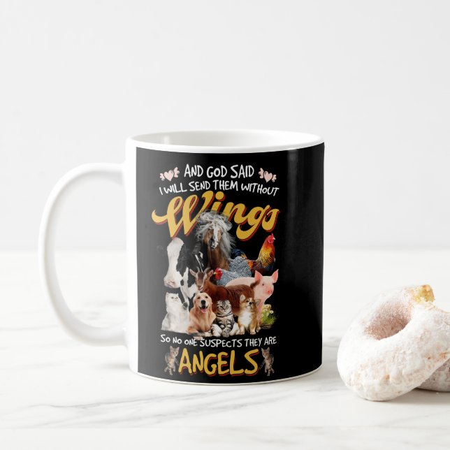 Mug Et God Said I Will Send Them Without Wings (Avec donut)
