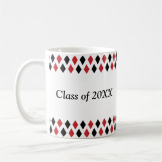 Mug Et noir classe personnalisée par Jacquard rouge de