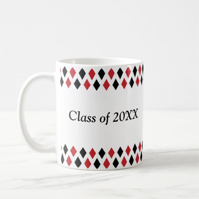 Mug Et noir classe personnalisée par Jacquard rouge de (Gauche)