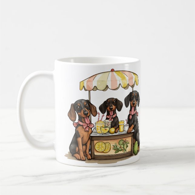 Mug Étal de limonade de chiens teckel (Gauche)