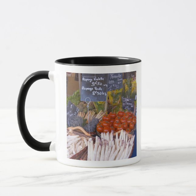 Mug étal de marchand de marché de rue avec du blanc (Gauche)