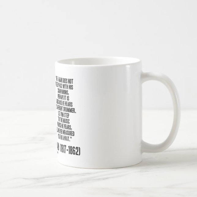 Mug Étape différente de batteur de Thoreau en musique (Droite)