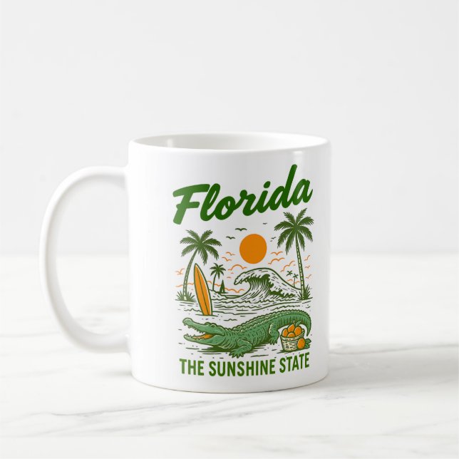 Mug Étape Floride - État Ensoleillé (Gauche)