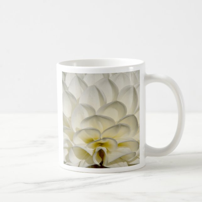 Mug Étapes de blanc de dahlias (Droite)