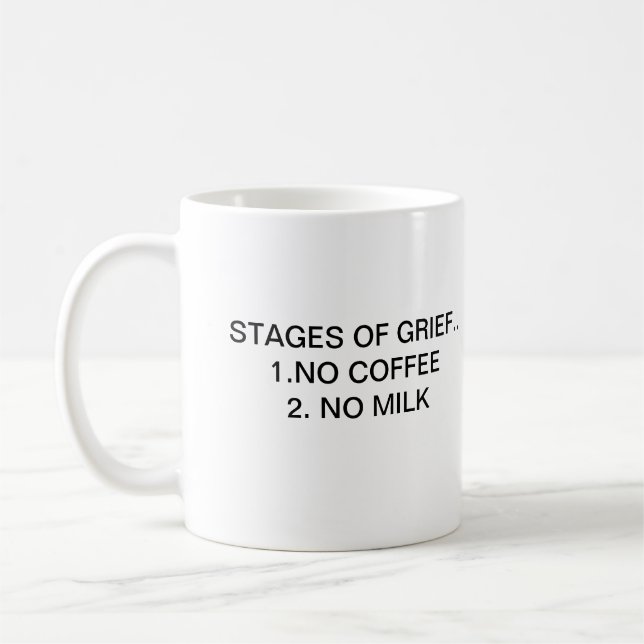 MUG ÉTAPES DE PEINE. CAFÉ 1.NO (Gauche)