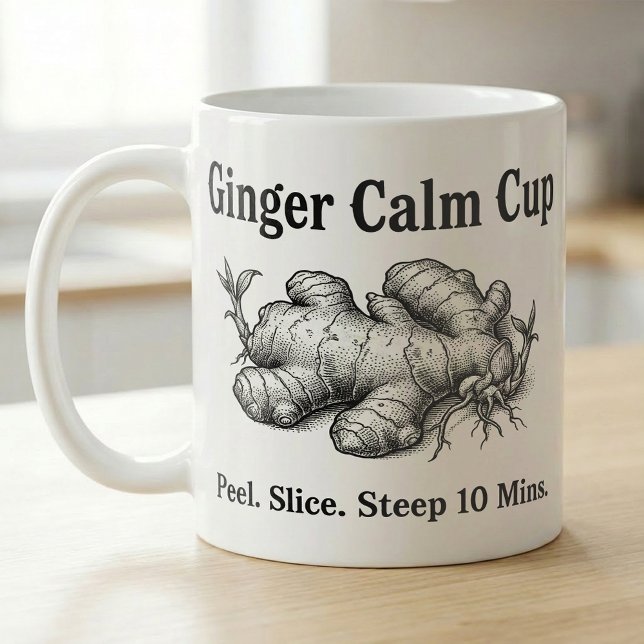 Mug Étapes de préparation du thé de gingembre Art (Créateur téléchargé)