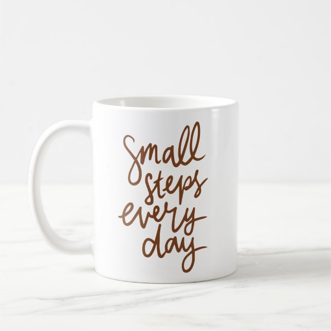 Mug Étapes simples élégantes petites chaque jour manus (Gauche)