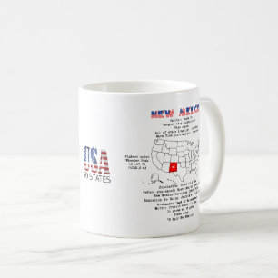 Mug État américain du Nouveau Mexique sur une carte et