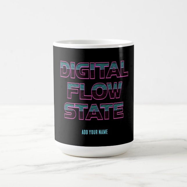 Mug État de flux numérique Rétro Néon 80s Esthétique d (Centre)