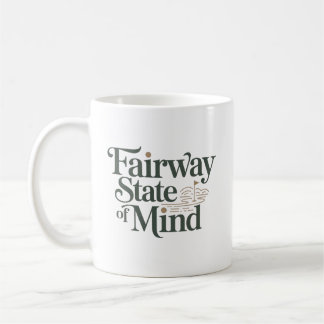 Mug État d'esprit Fairway Minimal Retro Golf Lifestyle