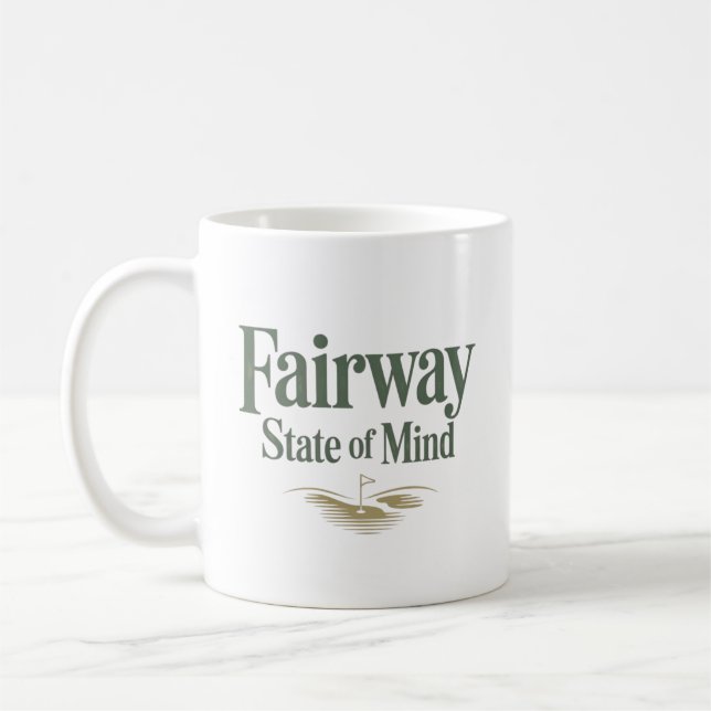 Mug État d'esprit Fairway Mode de vie golf rétro (Gauche)